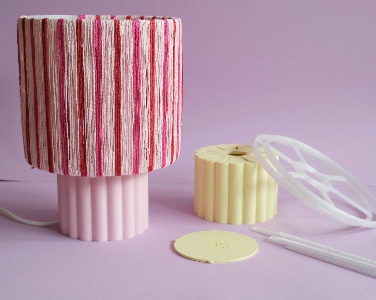 DIY Lampe aus 3D Druck und Textil